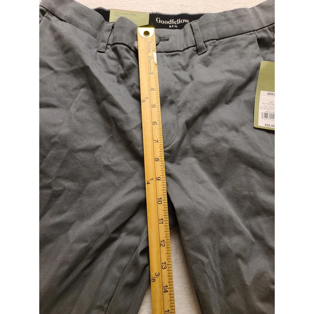 Goodfellow & Co Mens Gray Comfort Wear Slim Fit Chino Pants 30x30 NWT